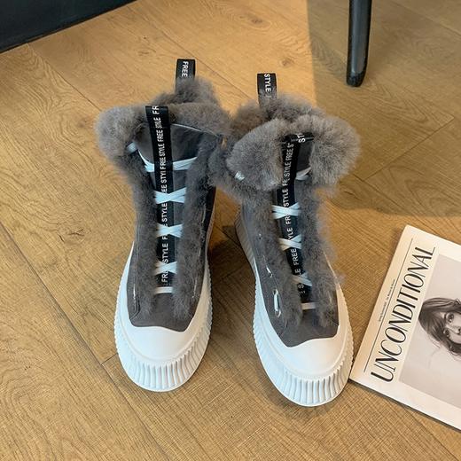 冬季保暖，厚底毛里绑带毛毛靴MM-9105-5 商品图10