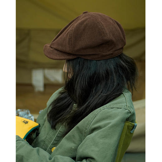 秋冬【灯芯绒贝雷帽】日系街头前进帽女 潮牌纯色百搭 复古画家帽 商品图2