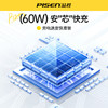 品胜   C TO C 60W透明系列TPU弹簧数据线冰蓝灯1.2m 苹果14/15手机适用充电线 商品缩略图2