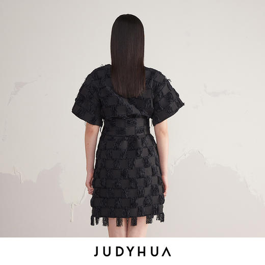 JUDYHUA 抽象流苏连衣裙 商品图2