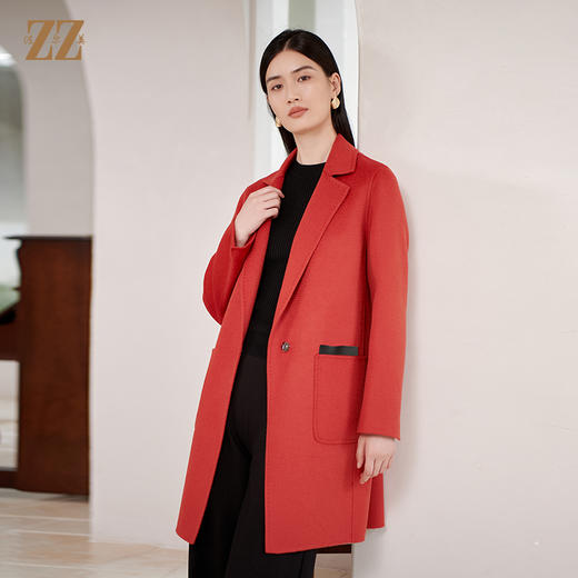 佐尔美冬季新款 气质经典90%羊毛双面呢大衣女E34SM53 商品图3
