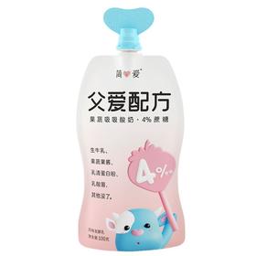 简爱父爱配方原味吸吸酸奶4%蔗糖袋100g/袋
