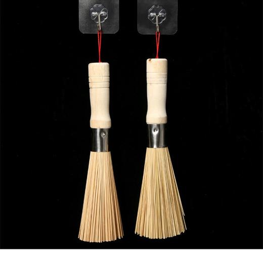 「9.9元到手两把」天然老式竹锅刷 厨房用品刷子扫帚家用去污炊帚锅碗碟盘竹制清洁工具刷 商品图2