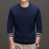 羊毛混纺秋冬季针织衫男式中年新款简约休闲圆领毛衣百搭潮流打底衫男 商品缩略图1