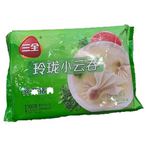 三全荠菜猪肉玲珑小云吞300g/袋 商品图0