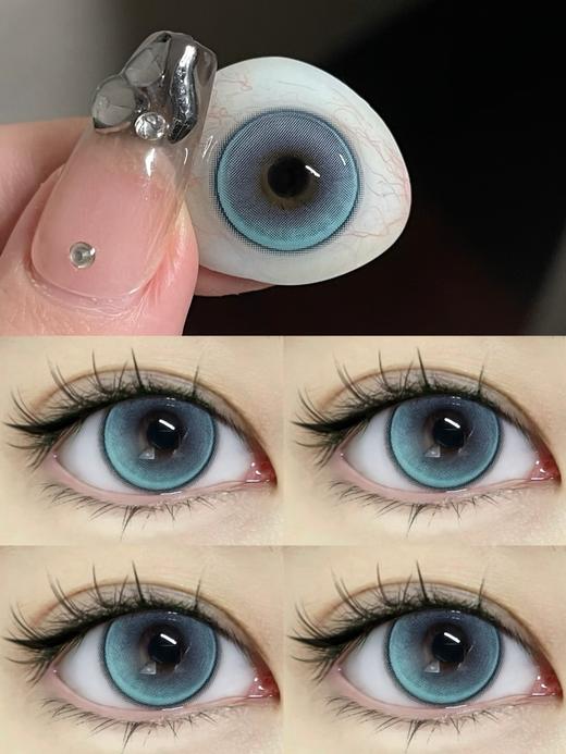 mimipark半年抛 粉黑桃夭/翡海幻境 蓝  14.5mm 非离子 【只建议健康眼戴！！】 商品图7