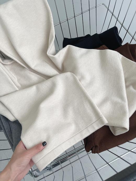 <曾小咸推荐>显瘦加厚高腰垂坠感拖地休闲针织阔腿裤 商品图4