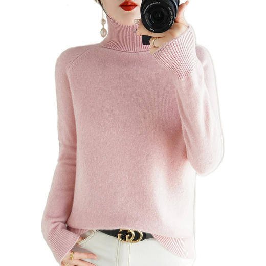 秋冬新款，长袖高领高翻领针织打底衫ZD-04223 商品图4