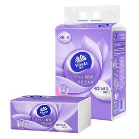 维达立体美三层压花抽取面(纤巧装)6包/提