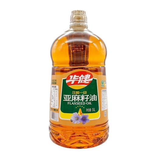 华建压榨一级亚麻籽油5L/桶 商品图0