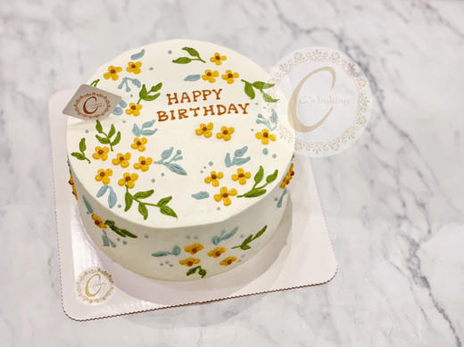 #森系/小清新/ins风  手绘花草/小碎花蛋糕 忌廉蛋糕（默认自提，收费配送请联系客服） 商品图0