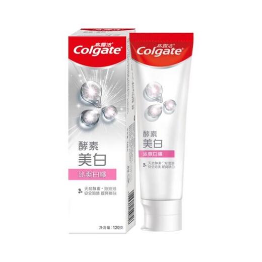 高露洁美白酵素牙膏白桃味120g/支 商品图0