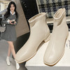 ZHR短靴女2023新款秋冬法式休闲时尚百搭粗跟显瘦厚底马丁靴 商品缩略图4