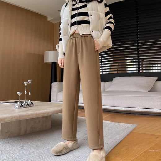 秋冬【温暖一条过冬】巨显瘦好搭的毛呢裤 加绒加厚 显瘦高腰九分裤 商品图7