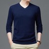 纯羊毛秋冬季男士长袖羊毛衫青年V领休闲毛衣打底衫男装上衣服 商品缩略图3