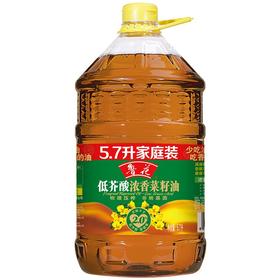 鲁花低芥酸浓香菜籽油5L/桶