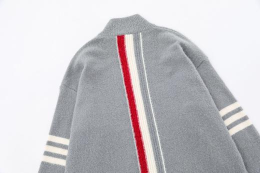 【服饰专场】秋冬新款实拍宽松情侣版开衫针织毛衣 商品图2