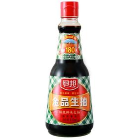 厨邦金品生抽410ml/瓶
