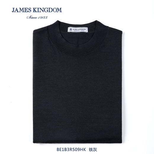 【专柜 100%纯绵羊毛】占姆士男士秋冬新品纯绵羊毛圆领套头毛衣轻柔贴肤毛衫  一款5色 商品图4