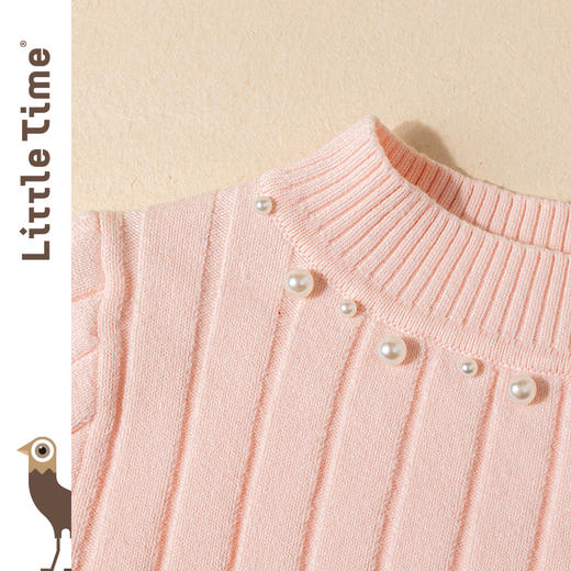 littletime女童打底衫毛衣半高领2023秋冬新款儿童套头长袖针织衫 商品图1