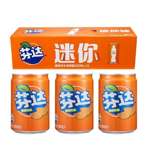 芬达橙味MiNi罐200ml*12/箱 商品图0