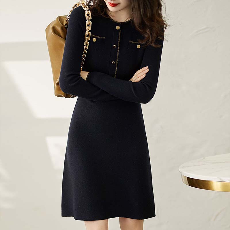 2023新款时髦针织连衣裙