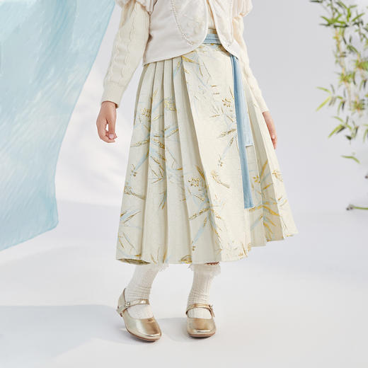 笛莎童装女童套装2023新款马面裙套装 商品图6