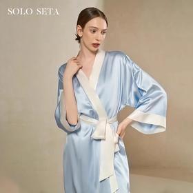 Solo seta22姆米重磅真丝睡袍桑蚕丝浴袍家居睡衣2025秋