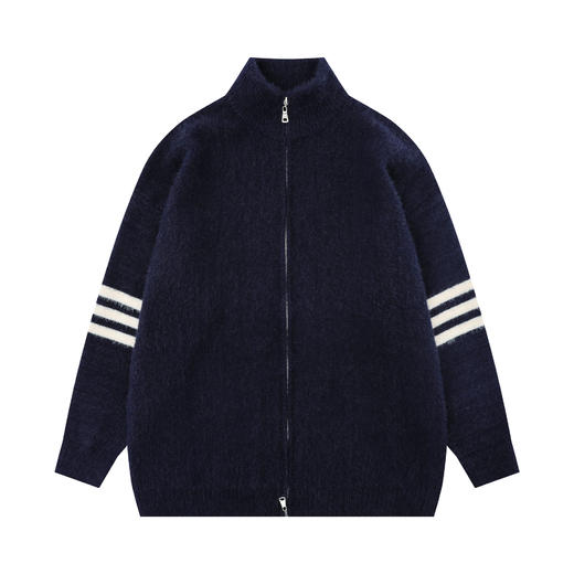 【服饰专场】秋冬新款实拍宽松情侣版开衫针织毛衣 商品图6