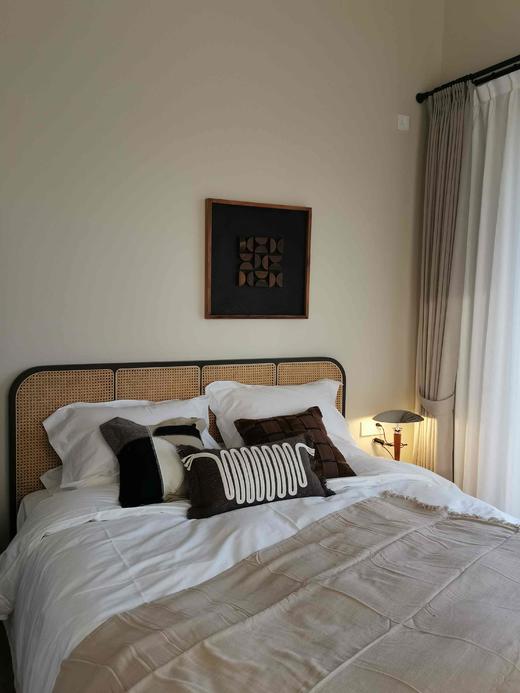 城喧二层卧室橡木烟熏色双人床 商品图2