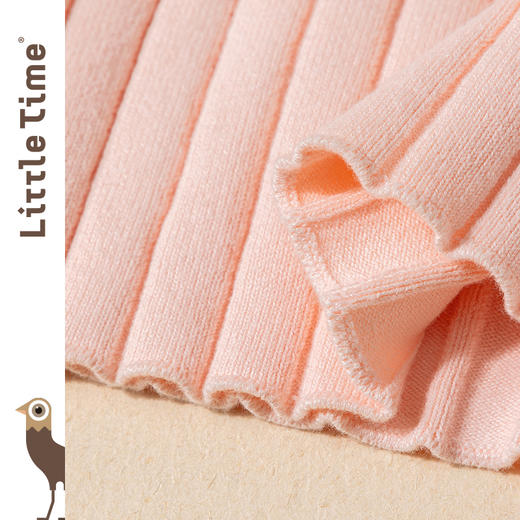 littletime女童打底衫毛衣半高领2023秋冬新款儿童套头长袖针织衫 商品图2