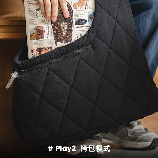 工装优选 山系户外绗缝多功能马甲大容量斜挎包加棉坎肩背心男秋冬 商品图3