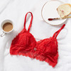 金三塔红色真丝内衣本命年蕾丝无钢圈薄款三角杯文胸   NZF7C304 商品缩略图2