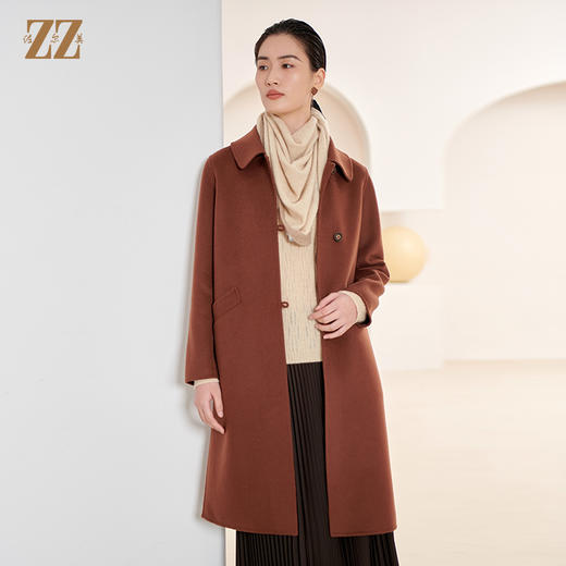 佐尔美冬季新款 气质时尚中长绵羊毛双面呢女E34SM35 商品图2