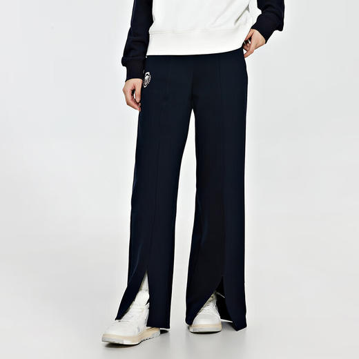 卡帕（Kappa）复古休闲裤2023新款女高腰运动裤针织长裤开叉裤脚卫裤K0D82AK05 商品图0