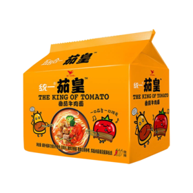 统一茄皇番茄牛肉面五连包126克*5/包