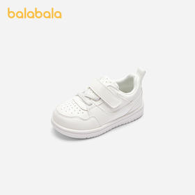 巴拉巴拉宝宝学步鞋婴儿鞋子男童鞋女春秋平板车鞋纯色简约小白鞋