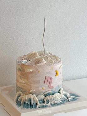 山与海油画系列（提前6小时预定）