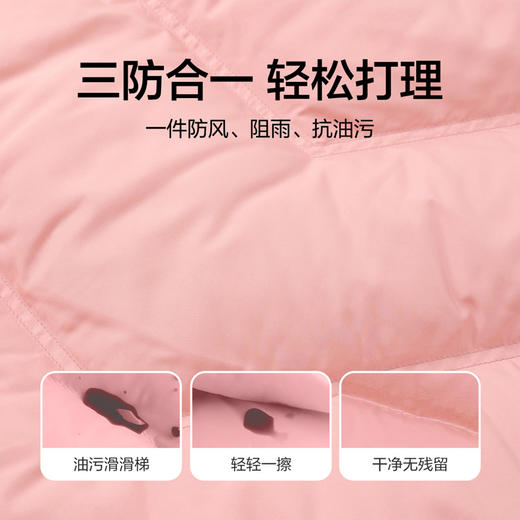 笛莎DESHA童装女童羽绒服2023冬季三防立体新款时尚长款羽绒服 商品图3