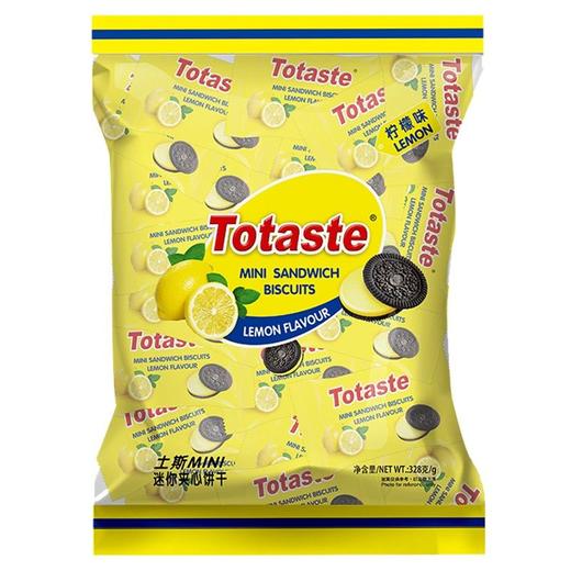 Totaste土斯迷你夹心饼干柠檬味328g/袋 商品图0