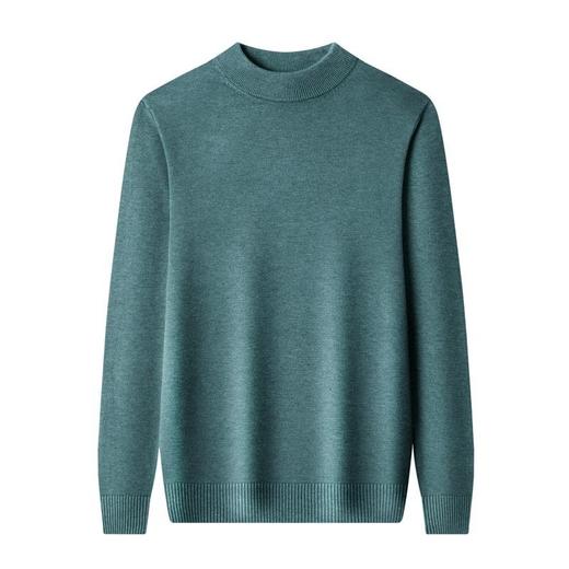 羊毛混纺长袖针织毛衣男士秋冬季新款加厚纯色休闲百搭打底羊毛衫 商品图4