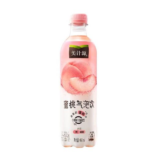 美汁源无糖蜜桃气泡汽水480ml/瓶 商品图0