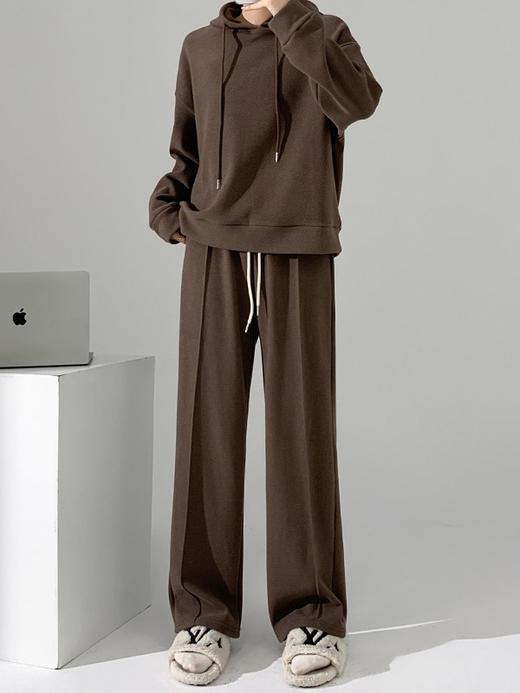 秋冬加绒【垂感糯米阔腿裤】高腰显瘦 百搭直筒长裤 加厚休闲裤 商品图5