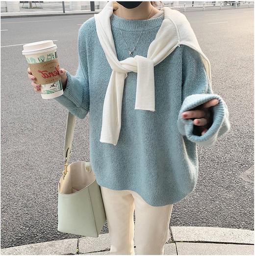 秋冬【香芋薰衣草紫毛衣女】慵懒套头 宽松外穿 仙女内搭 打底毛线衣 商品图9