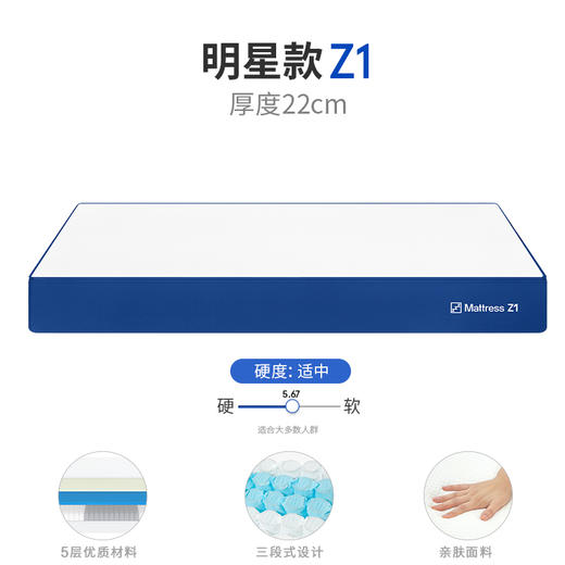 蓝盒子Z1记忆棉弹簧床垫硬垫双人家用软垫 商品图6