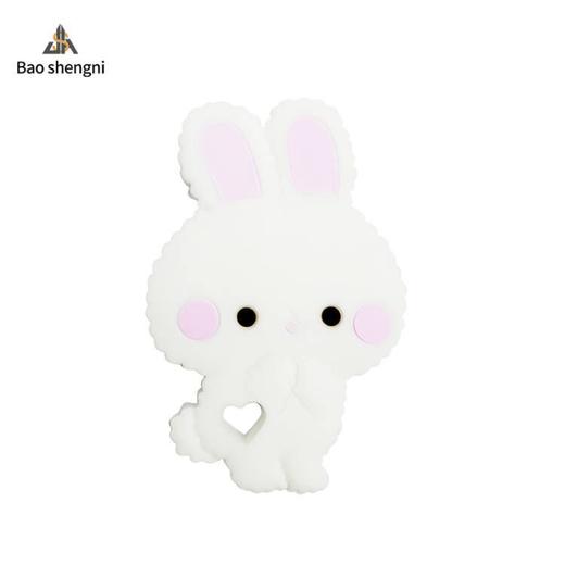 【美国FDA认证，宝宝放心啃咬！】新款硅胶婴儿牙胶母婴用品，滴胶兔子硅胶宝宝咬咬乐磨牙棒磨牙器，贴心设计也美观，不易粘毛，沾灰尘，容易清理清洁！ 商品图6