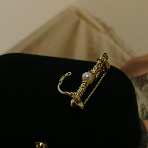 甄珠贝 可多用的一款纯银胸针 复古英伦 可开合搭配吊坠 商品图2