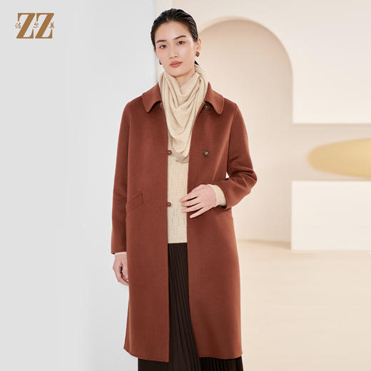 佐尔美冬季新款 气质时尚中长绵羊毛双面呢女E34SM35 商品图0