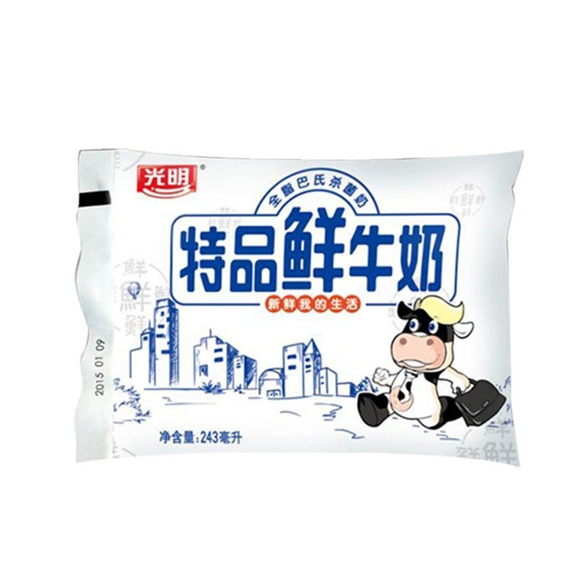 光明特品鲜牛奶243ml/袋