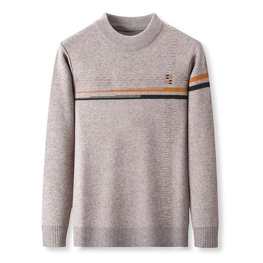 羊毛混纺加厚针织衫毛衣秋冬季新款半高领休闲百搭保暖提花羊毛衫 商品图4